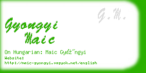 gyongyi maic business card